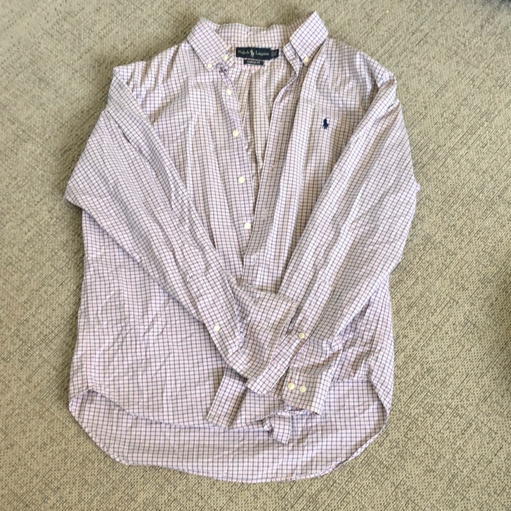 COPY - Polo Ralph Lauren Men's Large Shirt L/S Classic fit Cotton Plaid Button …